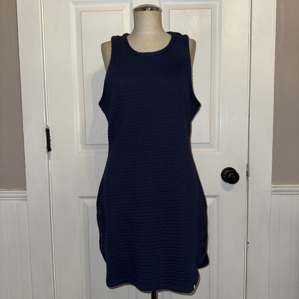 Eleven By Venus Williams Sideline Snap Dress Admiral Navy Size M Tennis Texture